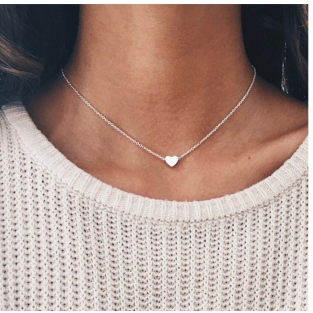 Dainty Silver Heart Necklace